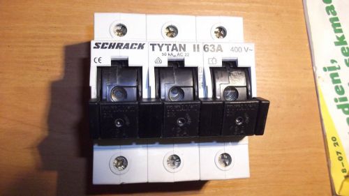 SCHRACK TYTAN Brand,Fuses block 63A, 400VAC,With 16A Fuses,NEW!