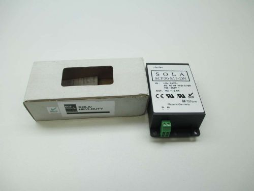 New sola scp30 s15-dn 100-240v-ac 15v-dc 2a amp power supply d390028 for sale