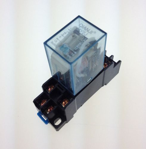 My2j ac 110v coil general purpose relay dpdt 8 pin 5a 240vac/28vdc w socket base for sale