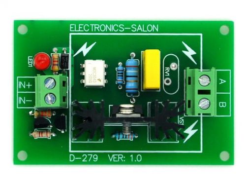 One channel 6a ssr module board, in 4~32vdc, out 100~240vac, solid state relay. for sale