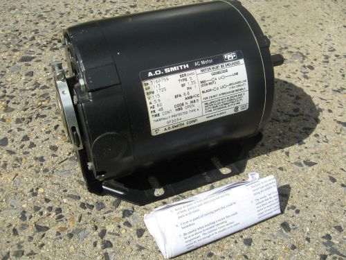 A.O. Smith AC Motor Grainger 2FGP8 1/3 HP 1100 RPM