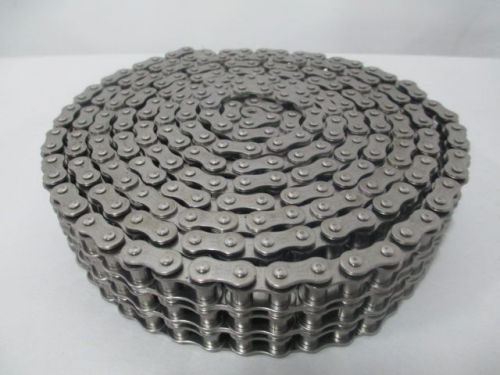 NEW TSUBAKI 40SS-3 STAINESS TRIPLE STRANDS 1/2IN 120IN ROLLER CHAIN D242080