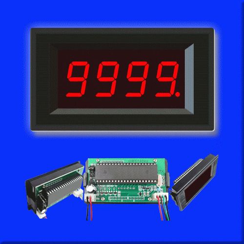 RED LED PANEL DIGITAL AUTO CLOCK TIMEPIECE TIME COUNTER METER COUNTDOWN TIMER