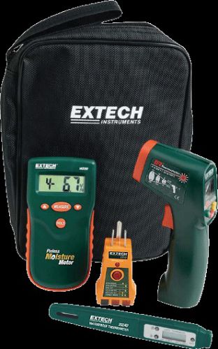 Extech mo280-kh home inspector kit: moisture meter, ir therm, gfci test for sale
