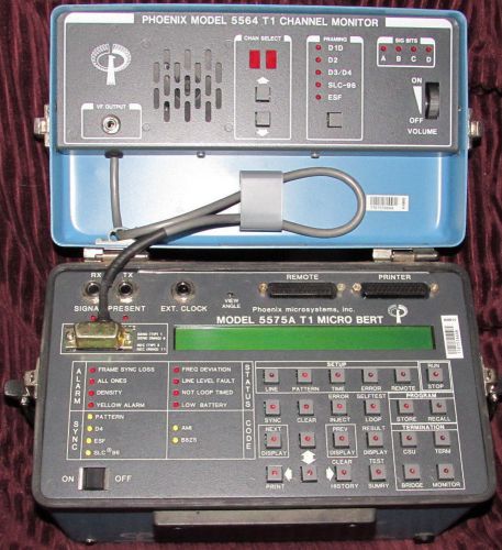 Phoenix Microsystems 5575A T1 Micro-BERT Test Set WITH ORIGINAL MANUAL 1988