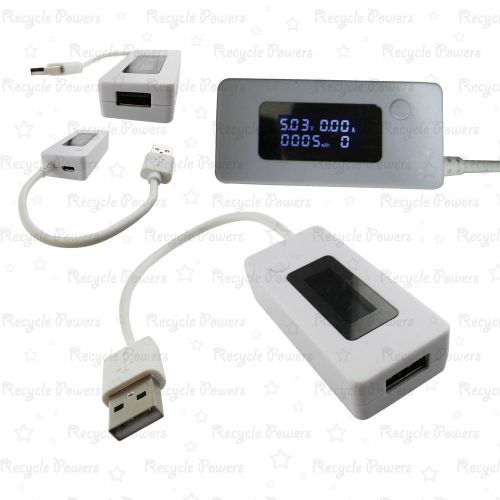 Lcd usb charger computer pc battery capacity power current voltage tester meter for sale
