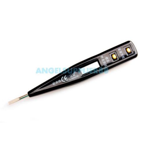 A#S0 Black Digital AC DC 12-250V LCD Display Voltage Electric Sensor Tester Pen