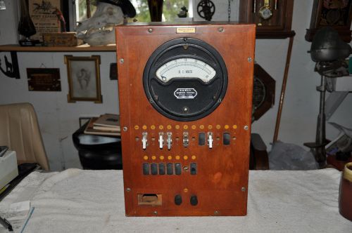 Vintage Western Electric Volt Meter Wood Box W.M. Welch Scientific Company