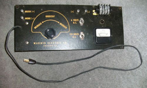 Vintage Warner Electric Co. Voltmeter Gauge Panel - Hobbiest - Arts - Steampunk