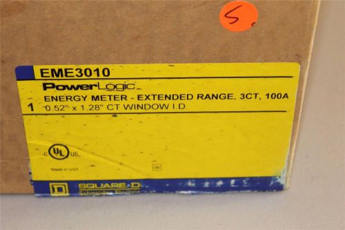 Square D EME3010 Power Logic Energy Meter 3CT 100A New Sealed Box