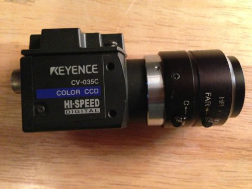 Keyence CV-035C color camera with lens lightly used