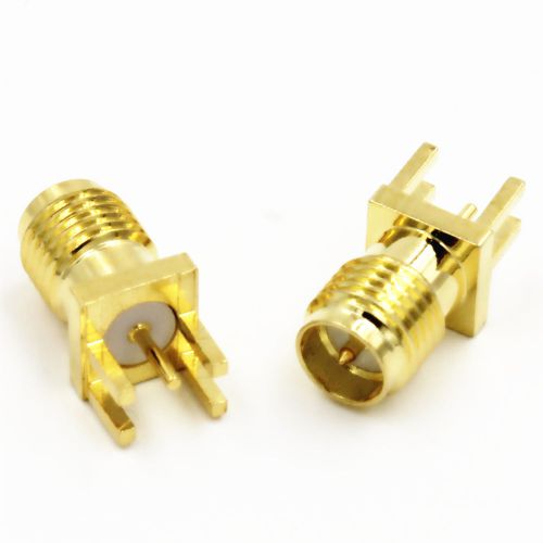 10 x rp-sma female edge mount pcb board receptacle  rf connector for sale