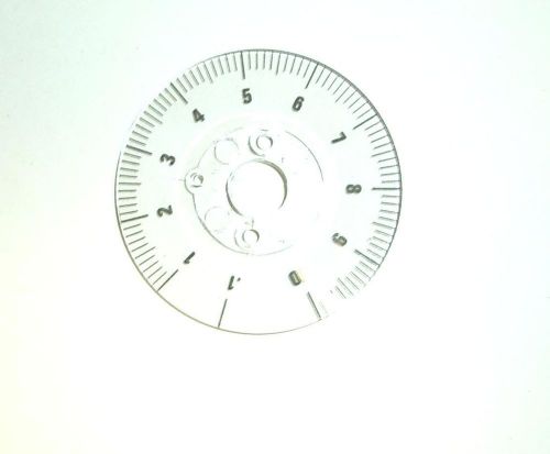 Tektronix TEK knob dial, 2&#034; diameter, marked .1, 1-10