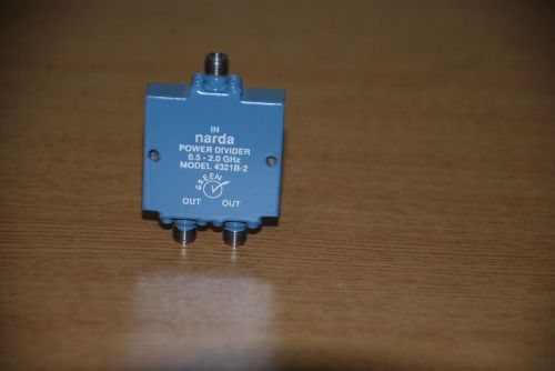 New narda rf two way power divider 0.5-2.0 ghz model 4321b-2 (p-a8-33) for sale