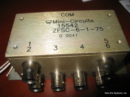 Mini Circuits ZFSC-6-1-75 6-WAY Power Splitter/Combiner 75 OHMS 1-200Mhz BNC-Fem