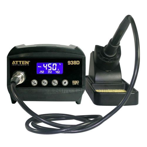 Atten at938d 60w lcd digital soldering station thermo-control lead free 220v esd for sale