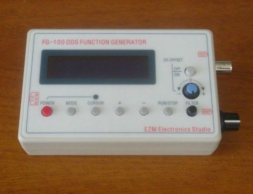 Fg-100 dds function signal generator module 1hz-500khz sine +square wave w/case for sale