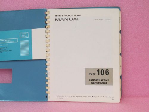 Tektronix Manual 106 Square-Wave Generator Instruction Manual (3/66)