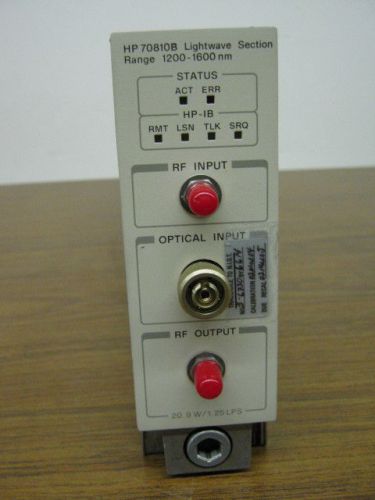 Hp agilent 70810b light wave sect 1200-1600nm secondary for sale