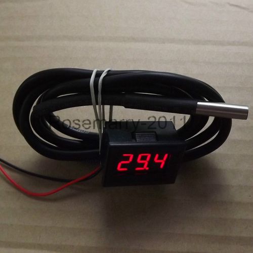 0.36&#034; RED LED Digital Car Thermometer Temperature Meter -55-125°C DS18B20 Sensor