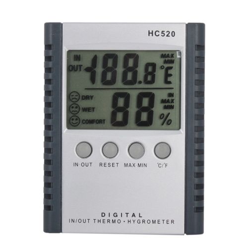 Multi-function hc-520 in/out temperature humindity meter thermometer hygrometer for sale
