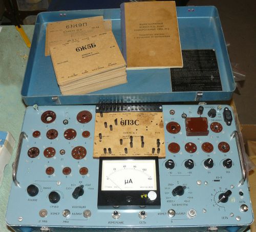 1x kalibr l1-3 ?1-3 vintage soviet field military audio radio tube tester for sale