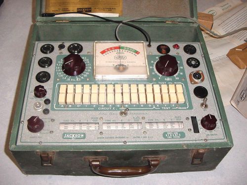 Vintage Jackson Model 648A Dynamic Tube Tester in Case with Recall Letter &amp; Fix