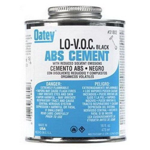 Oatey SCS 31802 Black ABS Regular Cement, 16 oz Can