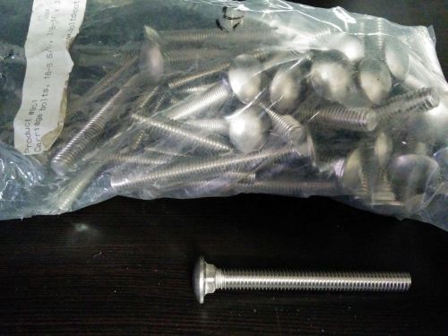 New bolt depot #951 carriage bolts stainless steel 18-8, 3/8-16 x 3-1/2 qty. 50 for sale