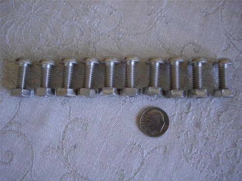 Aluminum pan head bolt 3/4&#034; x 1/4 - 20 with alum nut ~ phillips head ~ lot of 10 for sale