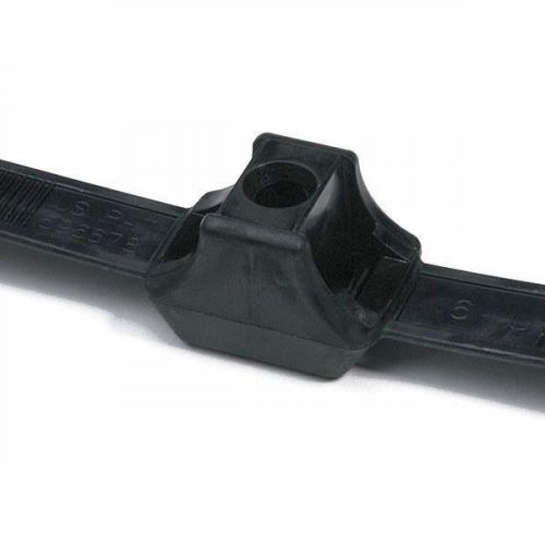 Hellermanntyton dual clamp tie, black, 19&#034; 150 lb, 1/4&#034; stud 43-1310 25 count for sale