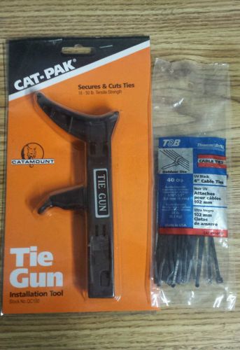 Catamount Cat-Pak Tie Wrap Gun Auto Aircraft Tools cable tie tool + 40 Cable Tie