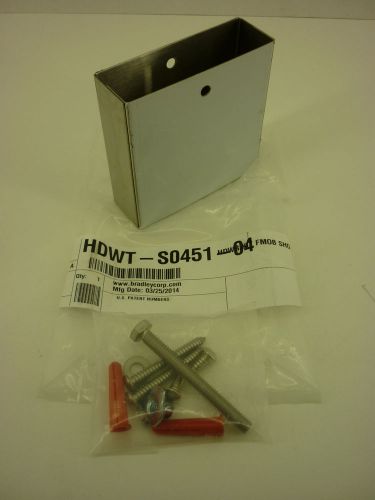 Bradley hdwt-s0451-04 4&#034; stainless steel shoe kit for restroom partition for sale