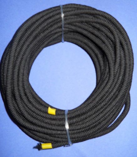 1/4&#034; x 50&#039; premium jet black mfp cover bungee / shock cord / made in the usa! for sale