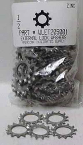 1/2 external tooth lock washers steel zinc plated (25) for sale