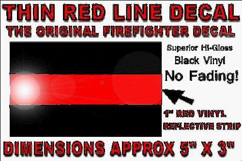 100 line for sale, Thin red line firefighter decal - the original - free shipping