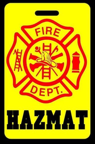 Hi-Viz Yellow HAZMAT Firefighter Luggage/Gear Bag Tag - FREE Personalization