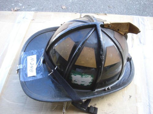 Cairns 1010 Helmet Black + Liner Firefighter Turnout Bunker Fire Gear ...H-248
