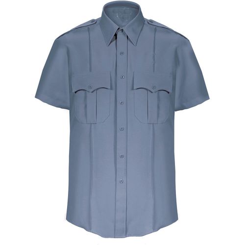 Elbeco duty plus short sleeve uniform shirt blue size 17 1/2 * free shipping * for sale