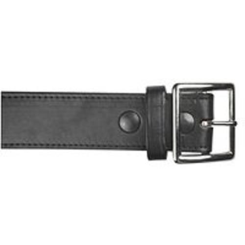 Boston leather 6505st-1-38 black plain bw 1.75&#034; stitched edge garrison belt 38&#034; for sale