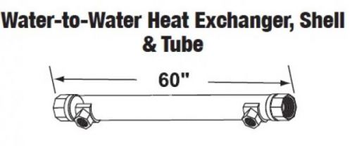 Water-to-Water Heat Exchanger, Shell &amp; Tube