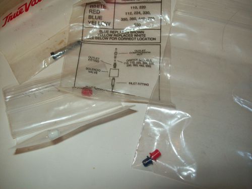 ASSORTED NEW APRILAIRE  WATER ORIFICES Red,  White, Blue