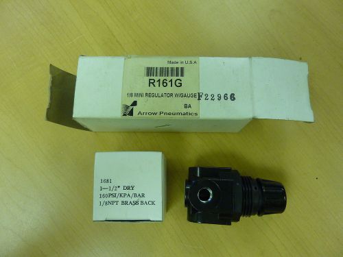 Arrow Pneumatics 1/8 Mini Regulator R161G with Gauge (10688)