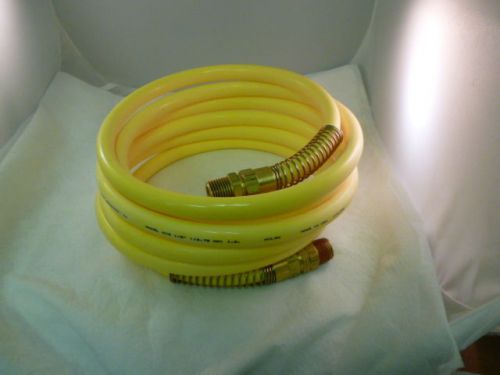 Nylon coiled air hose,  1/2 &#034;id,  1/2 &#034; npt male fittings, 9&#039; usable Grainger 4VP23 A103