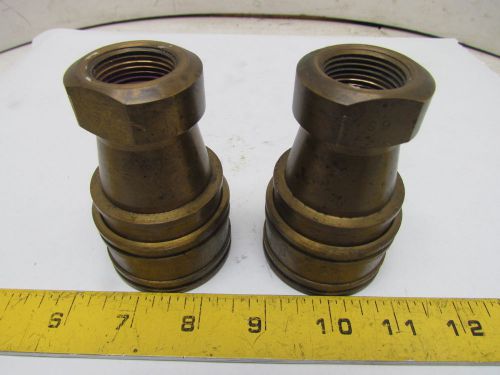 Nitto kohki 6s 3/4&#034; npt hydraulic quick coupler brass lot of 2pcs for sale