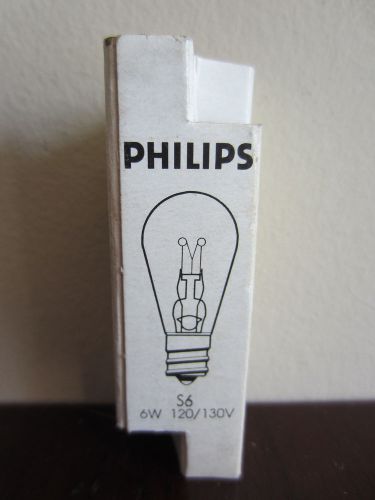 Philips S6 6W 120V/130V PLC6W125 F3 GE 6S6 Cross Reference Lamp Bulb New In Box