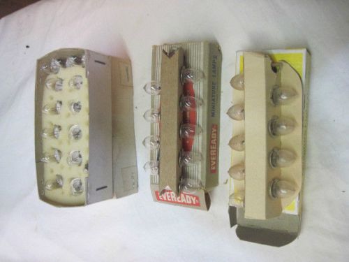 30 NEW OLD EVERYEADY AMERICAN PHILLIPS MINI LAMPS LIGHT BULBS LIGHTS