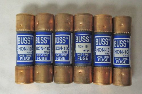 BUSS NON-10 / 250 AMP (LOT OF 6 FUSES)