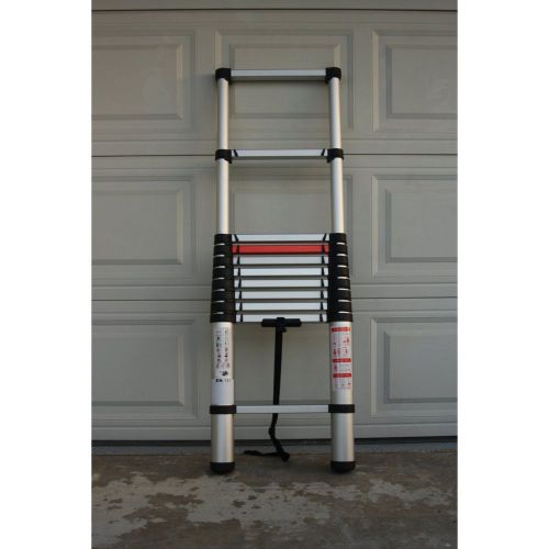Foamkicks aluminum telecopic/extend ladder 25lbs 10.5ft duty 300lbs 30320a new for sale
