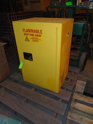 STANDARD 22 GALLON YELLOW FLAMMABLE SAFETY CABINET 35 X 22 X 35 REFURBISHED